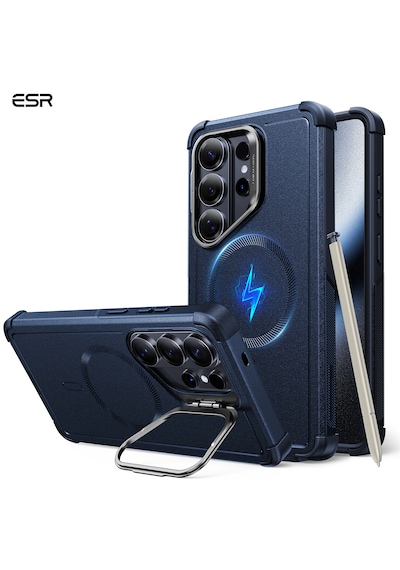 Esr Samsung Galaxy Uyumlu  S26 Ultra Cyber Tough Magsafe Stantlı Kılıf Lacivert