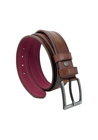 Süzer Deri Kahverengi Suni Deri Çift Dikişli Model 4 cm.lik Spor Kemer - 901