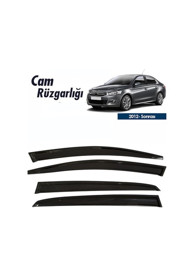 Cam Rüzgarlığı citroen C Elysee 2012 Sonrası Mügen Tip Piano Black (STS OTO AKSESUAR)