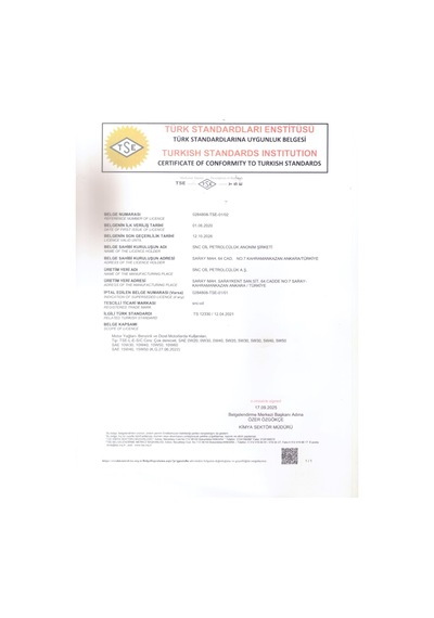 Snc-Oil Onarıcı 5w-30 100.00 Km+Bakım Motor Yağı 4 L
