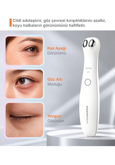 Touchbeauty Tb1883 Çok Fonksiyonlu Göz Çevresi Bakım Ve Masaj Cihazı Isı Ve Sonik Titreşim