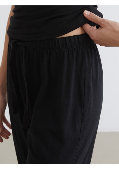 Lcw Dream Siyah Beli Lastikli Kadın Pijama Alt