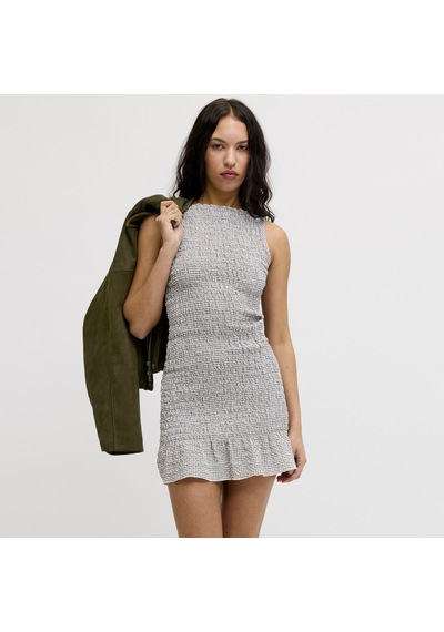 Jack & Jones Kadin Kayik Yaka Mini Elbise - Celina - 12294446 Bright White