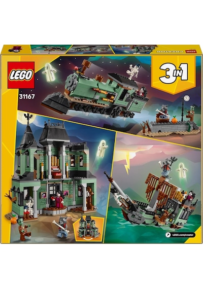 LEGO® Creator 3'ü 1 Arada Hayaletli Köşk 31167 - 9 Yaş ve Üzeri için Gemi ve Tren Olabilen Yaratıcı Oyuncak Yapım Seti (736 Parça)