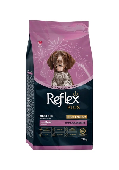 Plus Hipoalerjenik High Energy Dana Etli Yetişkin Köpek Maması, 12 Kg