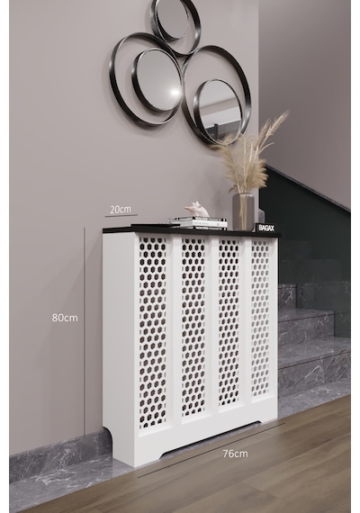 Dekoratif Petek Dolabı Kalorifer Peteği Kapatma Ünitesi Modern Tasarım İç Ölçü 76 Cm Dış Ölçü 80 Cm Petek 76 Beyaz Üstü Siyah D6 Dekoratif Petek Dolabı Kalorifer Peteği Kapatma Ünitesi Modern Tasarım İç Ölçü 76 Cm Dış Ölçü 80 Cm Petek 76 Beyaz Üstü Siyah D6