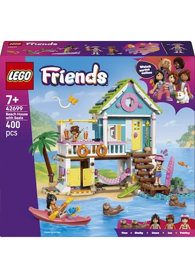LEGO® Friends Fok Balıklı Yazlık Ev 42699 - 9 Yaş ve Üzeri Çocuklar için Minifigür İçeren Yaratıcı Oyuncak Yapım Seti (400 Parça)