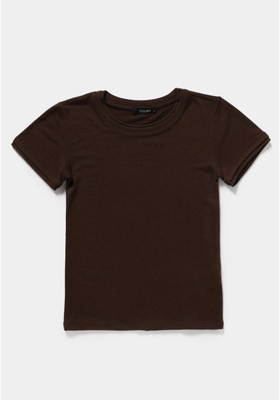 Colin's Colins Slim Fit Kadın Kahverengi Tişört Cl1081838 Q1.v2 Brw
