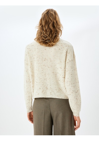 Koton Bisiklet Yaka Uzun Kollu Triko Kazak Bej 5wak90740ht Ekru