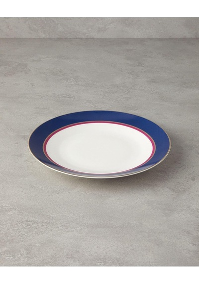 Carny Bone Porselen Servis Tabağı 25 Cm Lacivert Çok Renkli