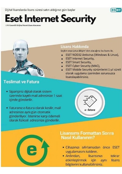 Eset Internet Security 1 Kullanıcı 1 Yıl Kutu Ürün