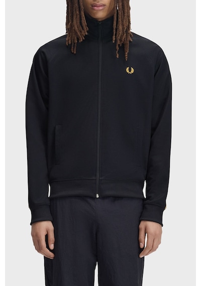 Fred Perry Kontrast Şeritli Logolu Dik Yaka Fermuarlı Sweat Erkek Sweat J5557 248 Lacivert