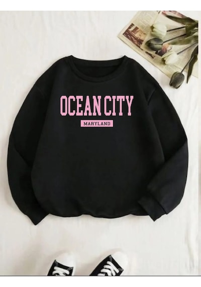 Startmore Ocean Cıty Bisiklet Yaka Sweatshırt 3-12 Yaş Arası Mevcuttur Siyah