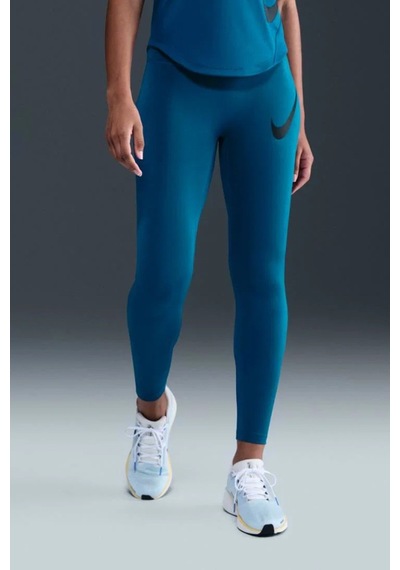 Nike Dri Fit Tempo Hr 7/8 Swoosh Run Tight Yüksek Bel Koşu Antreman Taytı Yeşil
