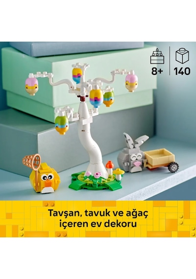 LEGO® LEL Seasons and Occasions Paskalya Tavşanı ve Civcivin Yumurta Avı 40808 - 8 Yaş ve Üzeri Çocuklar için Yapım Seti (140Parça)