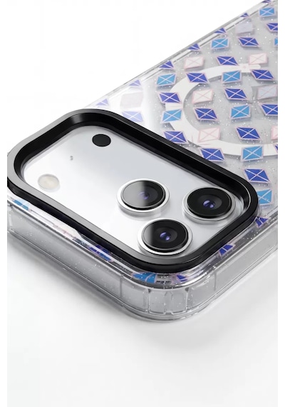 Onegif Apple İphone 17 Pro Max Desina Magsafe Kapak - Desen 4 Şeffaf