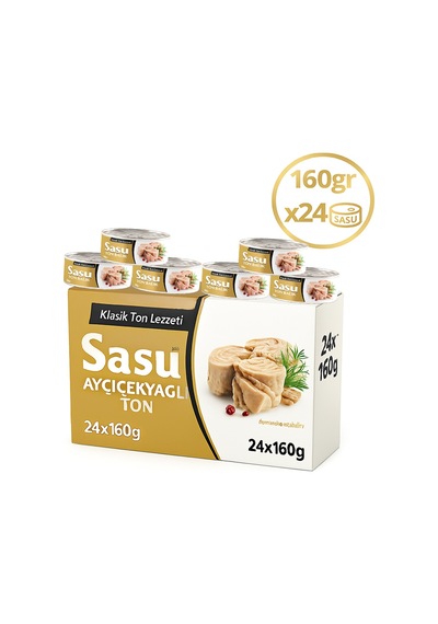 Sasu Klasik Bütün Dilimli Ton Balık 24 x 160 G