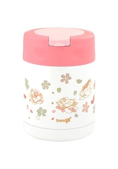 Çelik İçli Termos 350 Ml Pembe Çelik Kaşık İle Tx-6129 01