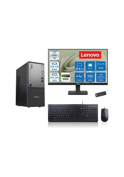 Lenovo ThinkCentre Neo 50T Gen 6 2413BD007WTR24F37 Ultra 7 265 128 GB 512 GB SSD RTX5050 23.8" Free Dos Masaüstü Bilgisayar + USB Bellek