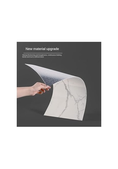 Ayrex Düz Kırık Beyaz Yapışkanlı Pvc Duvar Kaplama Mutfak Banyo Sticker 30 60cm 6 Adet 1,08mt2 Genel