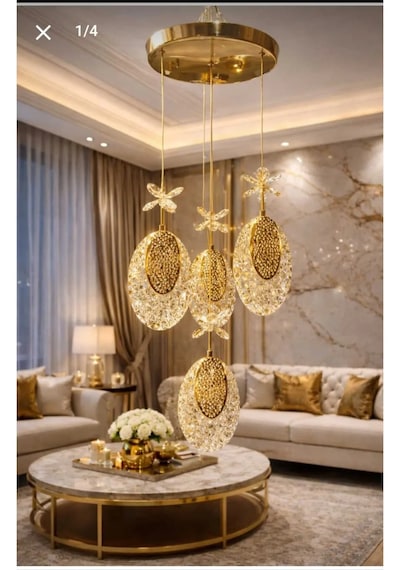 Bohem Aydınlatma Modern 3+1 Sarkıt 3 Renk Led Beyaz Sarı Günışığı Salon/antre/yatak Odası Gold