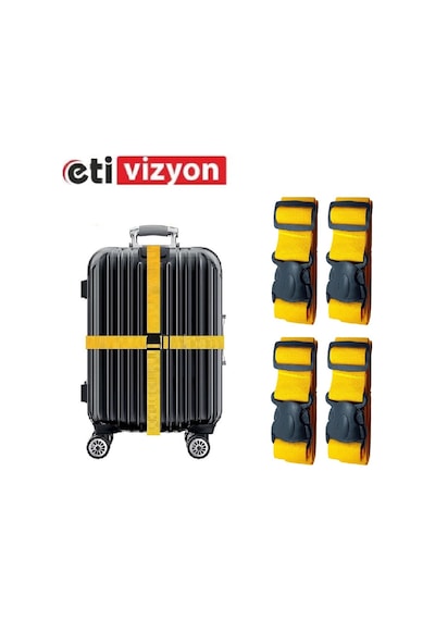 Etivizyon Valiz Kemeri 4 Adet Sarı