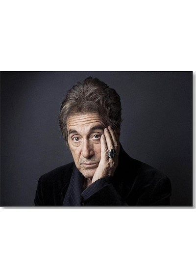 Cakasepetim Al-pacino Yaralı Yüz Gri Fon Ahşap Mdf Tablo