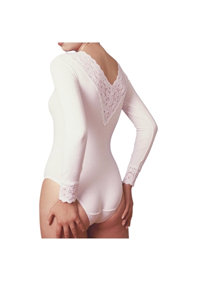 Ladon Viskon Penye Uzun Kol Dantel Agraflı Body 204 001