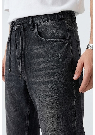 Bigdart Erkek Rahat Kesim Baggy Jean Pantolon 30075 - Siyah