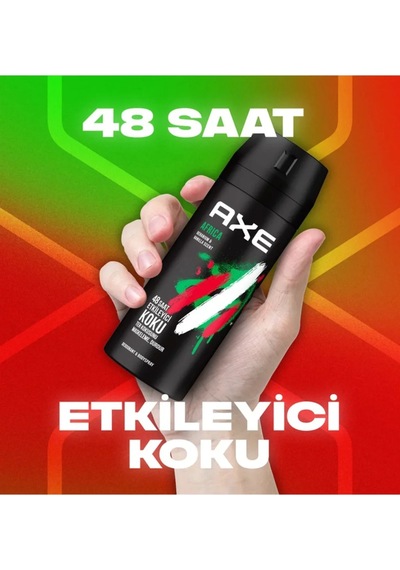 Tedar 2 Adet Axe Africa Erkek Deodorant Sprey 150 Ml Najmaddin Amber