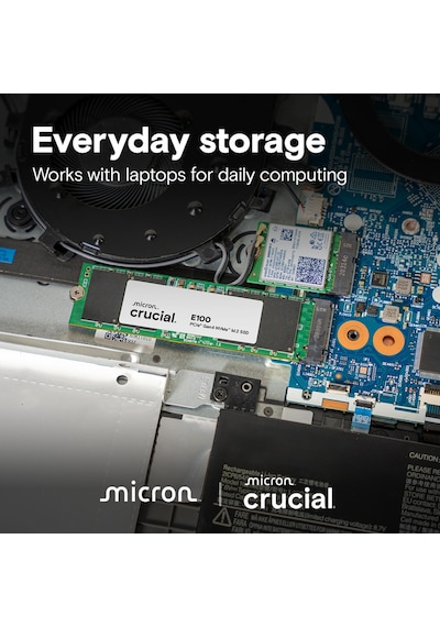 Crucıal Ct1000e100ssd8, E100, 1tb, 5000/4500, Gen4, Nvme Pcıe M.2 2280, Ssd