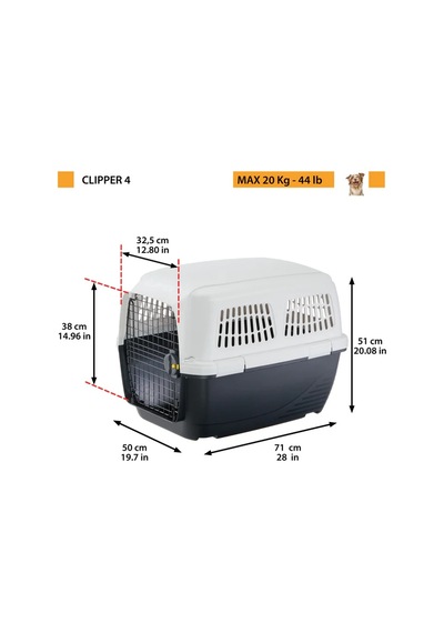 Ferplast Clipper 4 Plus Kedi Köpek Taşıma Kafesi 71x50x51cm