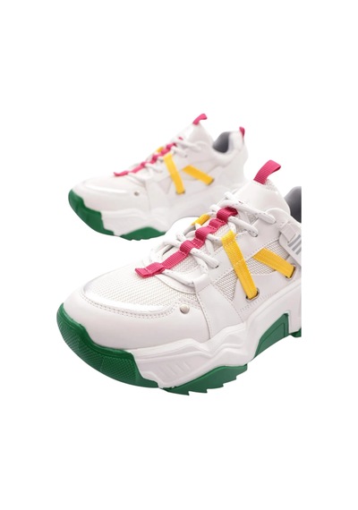 Dgn Kadın Bağcıklı Sneaker Ayakkabı Fuşya