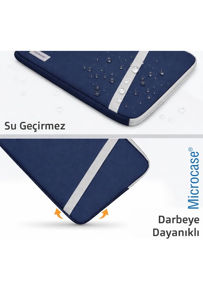 Apple Uyumlu MacBook Air 13 İnch M3 2024 Ve Tabletler İçin Sleeve Tipi Çanta Lacivert Al5422 Laptop Çantası
