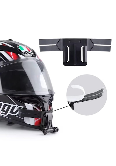 Knmaster Hc-30 Motosiklet Kask Çene Telefon Ve Aksiyon Kamera Tutucu Siyah