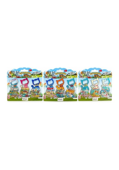 Hubrendy Emin İstanbul Temalı Metal Buzdolapı Süsü Magnet 3'lü Set