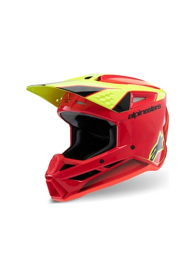 Alpinestars Sm3 Youth Fray Off-road Çocuk Genç Motosiklet Kaskı Kırmızı Sarı