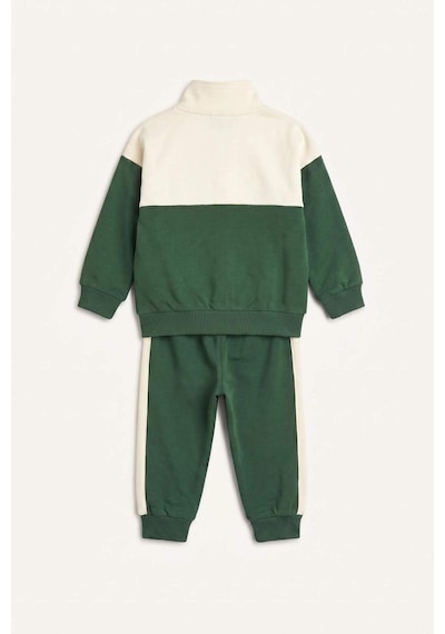 Defacto Dik Yaka Baskılı Sweatshirt Eşofman Altı 2li Takım Erkek Bebek I0147a526augn671 Yeşil-gn671