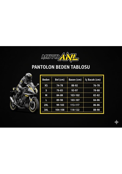 Armode Motosiklet Montu Pantolonu 4 Mevsim Full Korumalı Motorcu Pantlonu