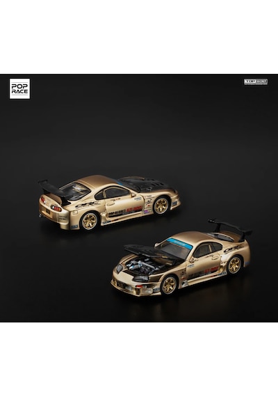 Pop Race Top Secret Gt300 Supra - Chrome Gold 1/64 277