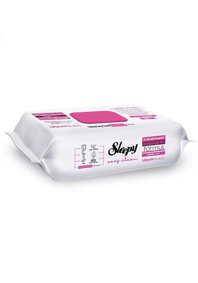 Şeylişeyler Sleepy Easy Clean Lilyum Buketi Yüzey Temizlik Havlusu 100 Yaprak 1 Paket Tekli
