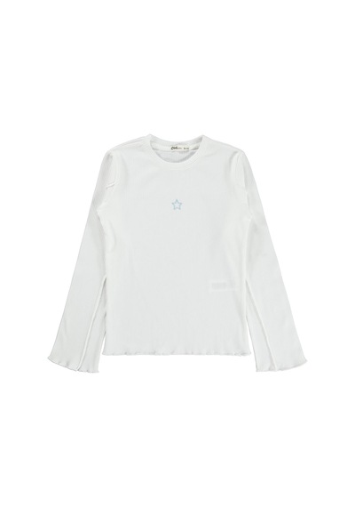 Civil Girls Yıldız Nakışlı 10-13 Yaş Sweatshirt - Ekru