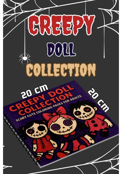 Creepy Doll Collection Bold And Easy 20x20 Cm Büyük Boyama Kitabı Çocuklar Yetişkinler