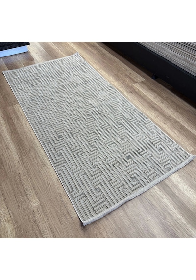 Hoom Rugs Ares 1140 Vizon Modern Düz Desen Pamuk Taban Halı Vizon