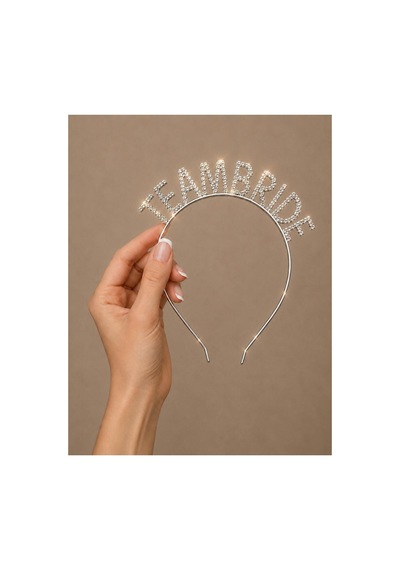 Team Bride Gümüş Renk Taşlı Bekarlığa Veda Tacı - 888834576 Diğer