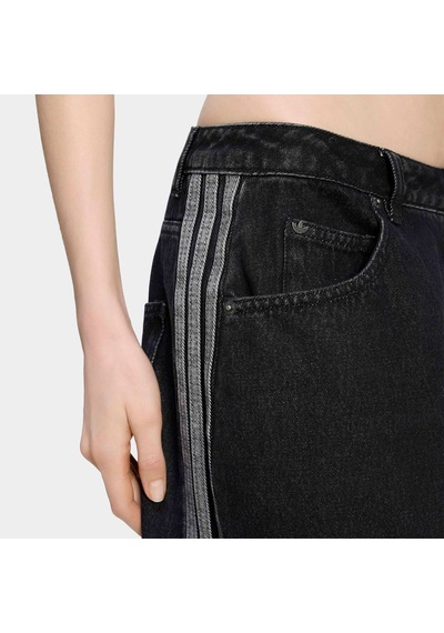 Adidas High Rise Barrel Kadın Siyah Jean Pantolon 052 Kq6474 Çok Renkli