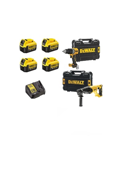 Dch133 Şarjlı 2.6j Kırıcı Delici+dcd805 Darbeli Vidalama+4x4ah Akü+1xdolum Cihazı - 568516594