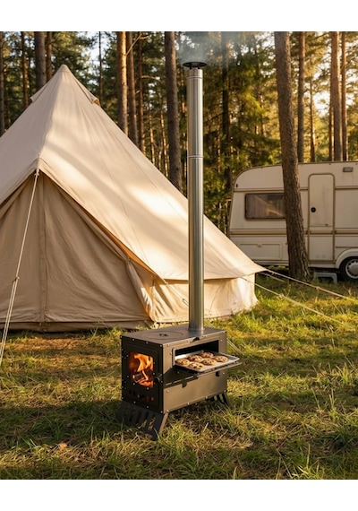 Kadıoğlu Ks45f Fırınlı Portatif Kamp, Çadır, Karavan Sobası