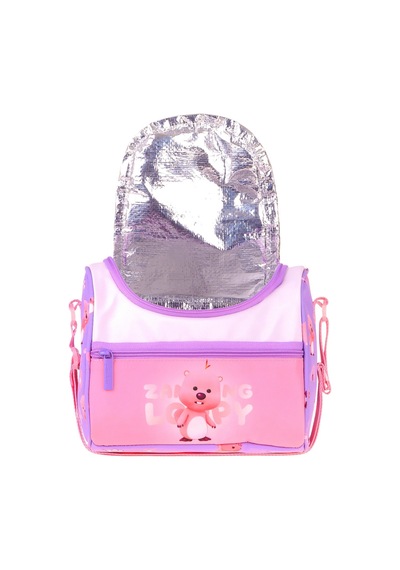 Kaukko Kids Kız Çocuk Loopy Baskılı Isı Yalıtımlı Okul Beslenme Çantası Lila - Pembe - L5304