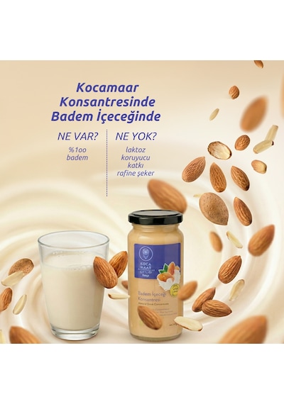 Kocamaar Badem İçeceği Konsantresi %100 Badem 240 G